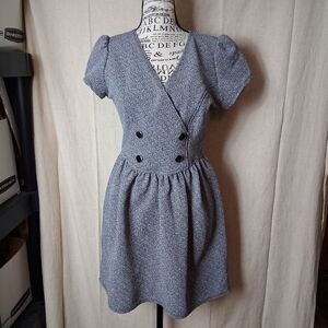 Urban Renewal Gray Puff Sleeve Mini Dress Medium